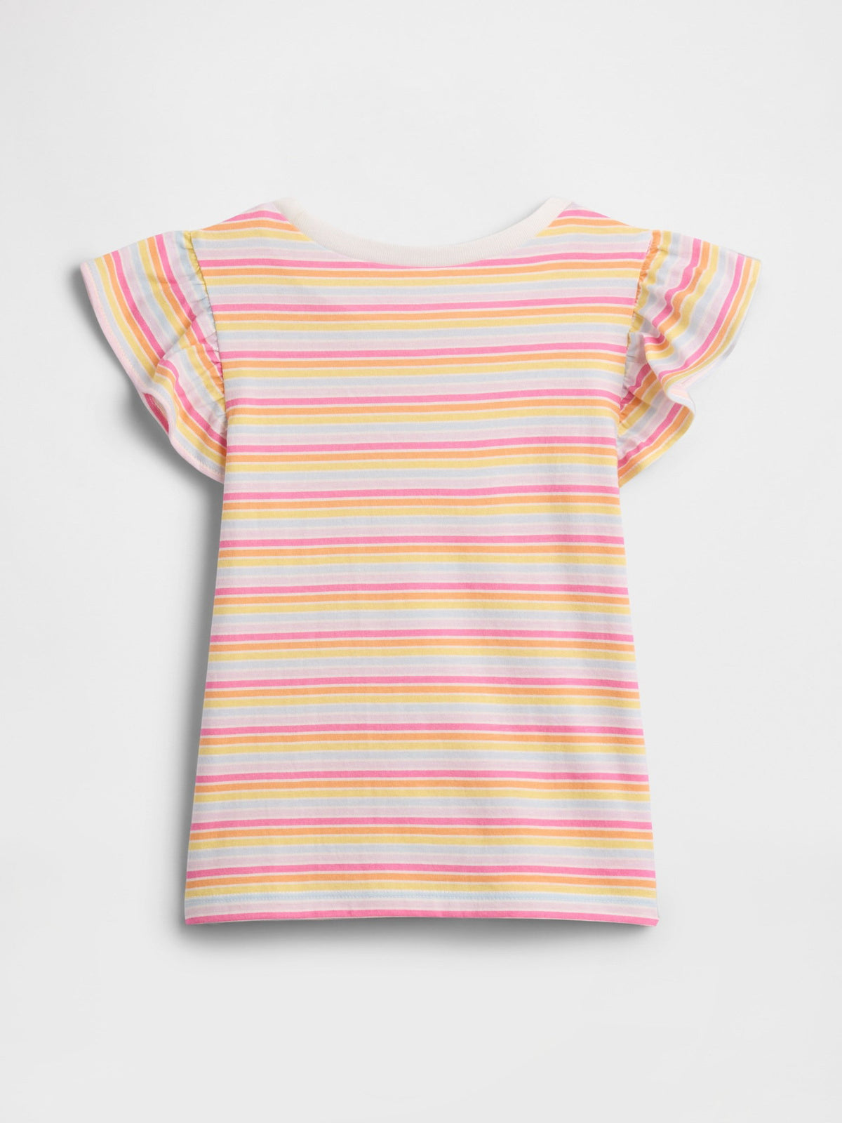 Çok Renkli Flutter Sleeve T-shirt