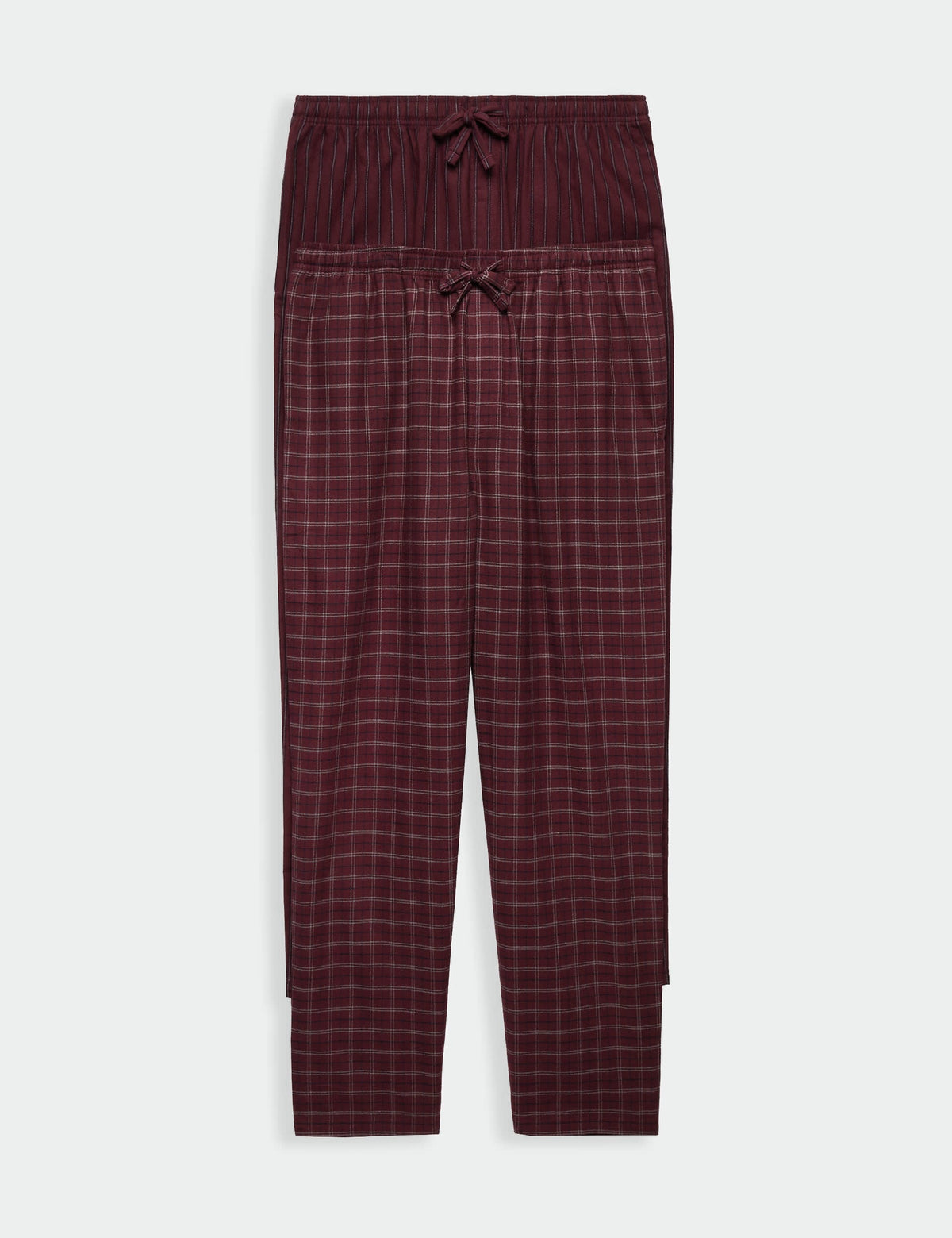 2'li Saf Pamuklu Desenli Pijama Altı Seti