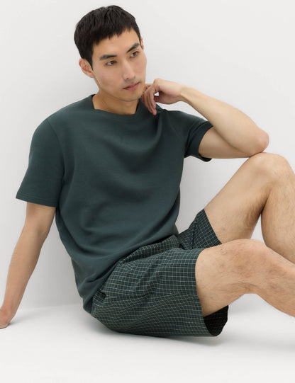 Pamuklu Kareli Pijama Takımı
