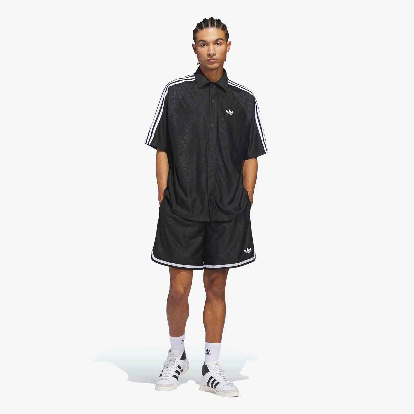 Adidas Jacquard Top Unisex Siyah T-shirt