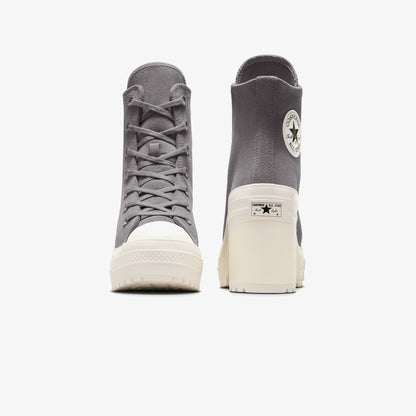 Converse Chuck 70 De Luxe Heel Unisex Gri Deri Platform Sneaker