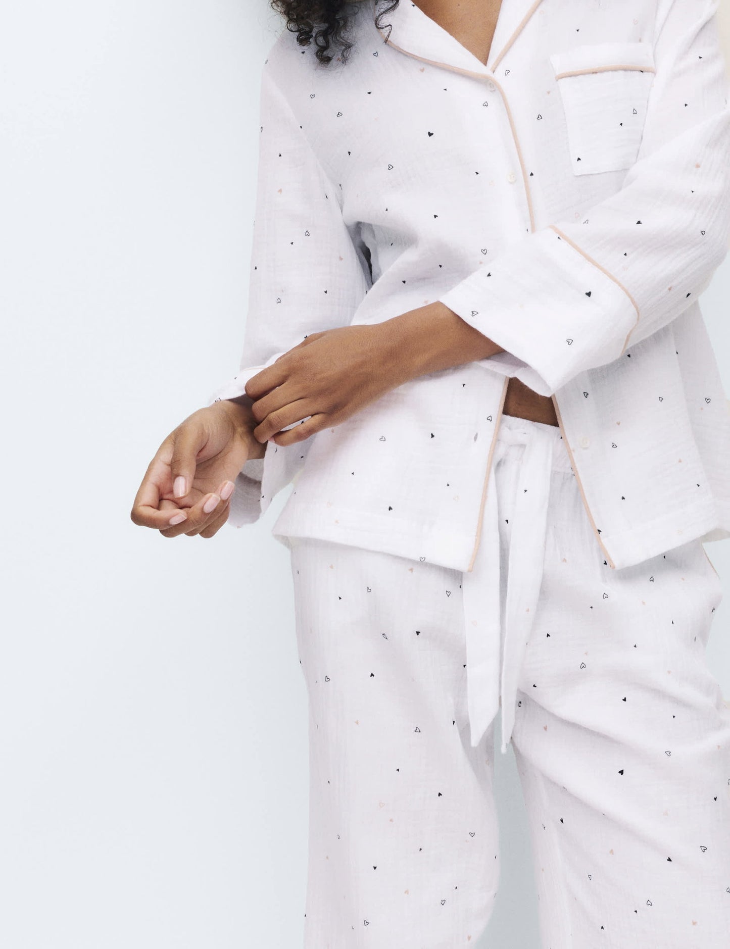 Kalp Detaylı Pijama Takımı