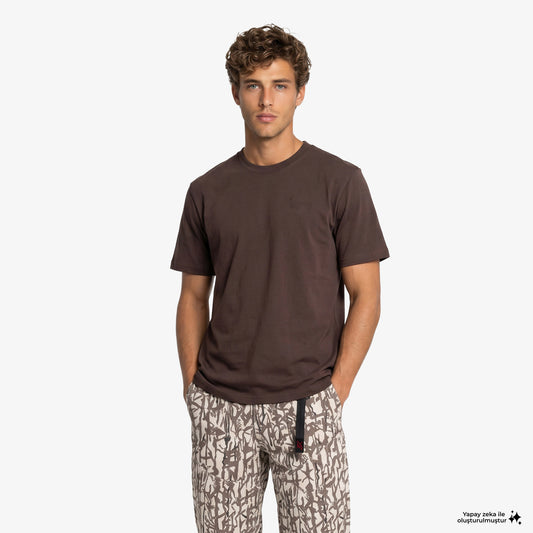 Karl Kani Slogan Boxy Erkek Kahverengi T-shirt