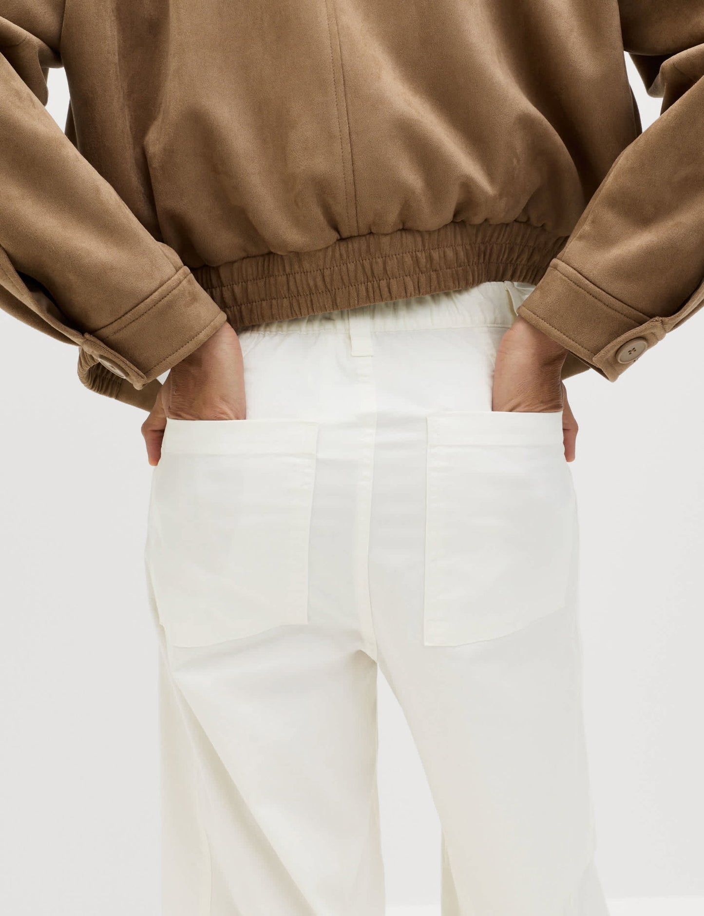 Pamuk Karışımlı Barrel Leg Pantolon