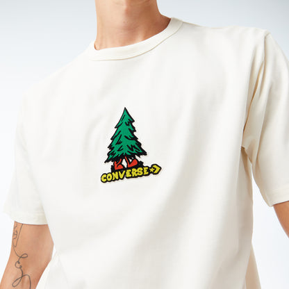 Converse Baskılı Erkek Krem T-shirt
