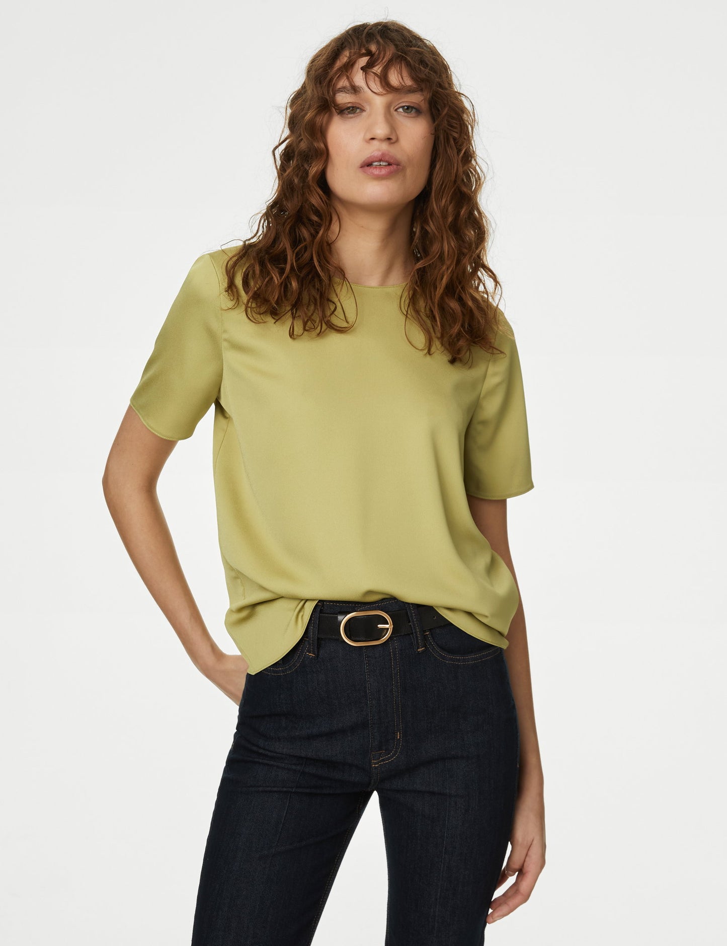 Regular Fit Kısa Kollu Bluz