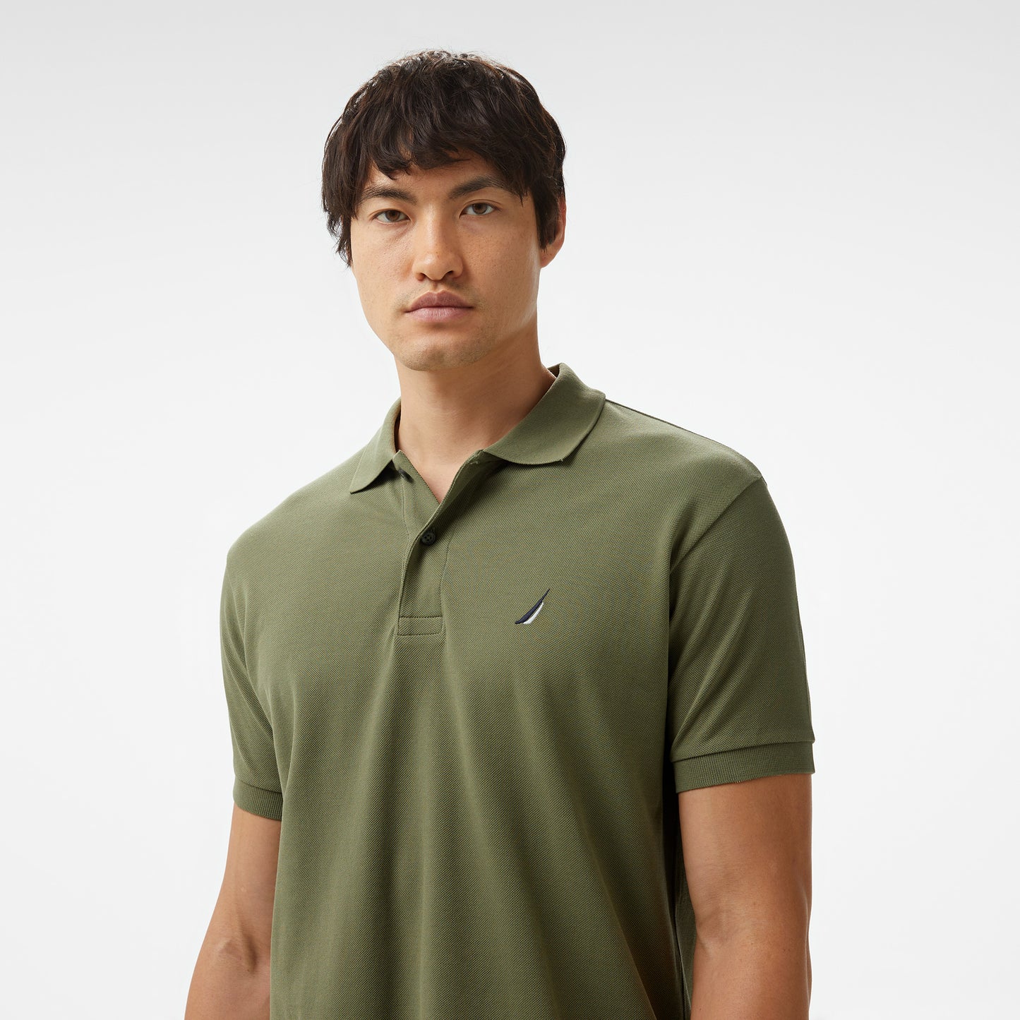 Nautica Erkek Yeşil Classic Fit Kısa Kollu Polo Yaka T-shirt