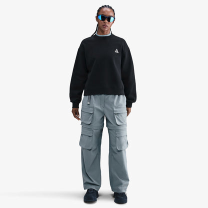 Nike Acg Therma Fit Tuff Fleece Crew Kadın Siyah Sweatshirt