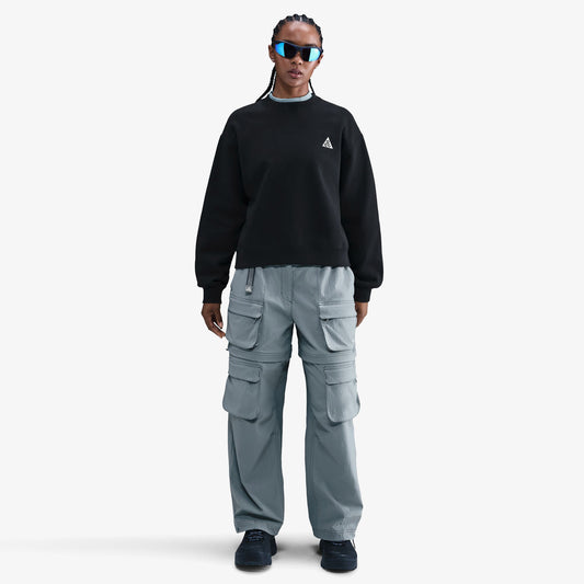 Nike Acg Therma Fit Tuff Fleece Crew Kadın Siyah Sweatshirt