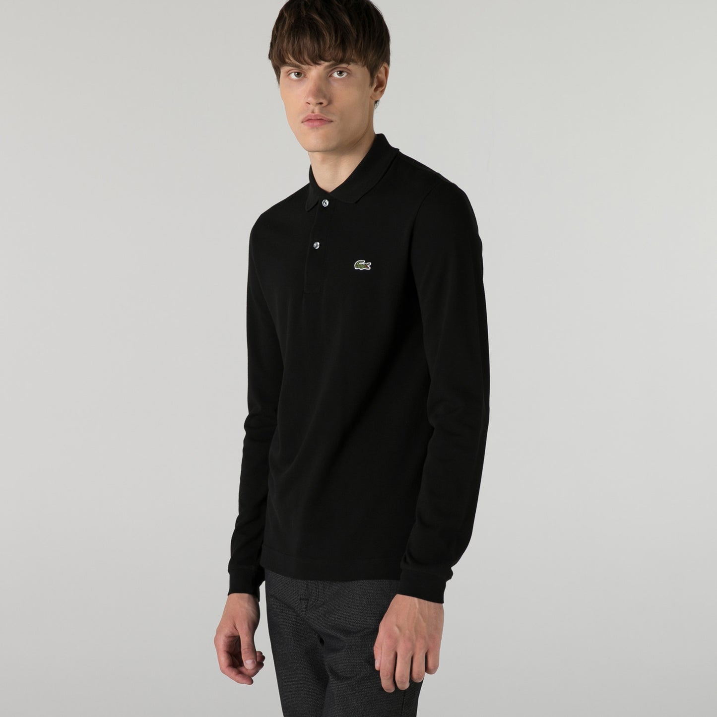 Lacoste Erkek Slim Fit Uzun Kollu Siyah Polo
