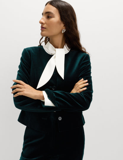 Kadife Pamuklu Blazer Ceket