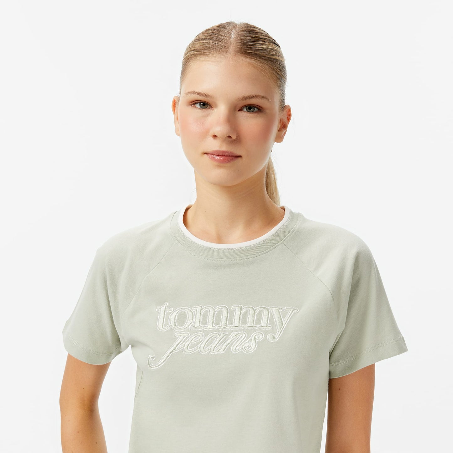Tommy Jeans Graphic Kadın Yeşil T-shirt