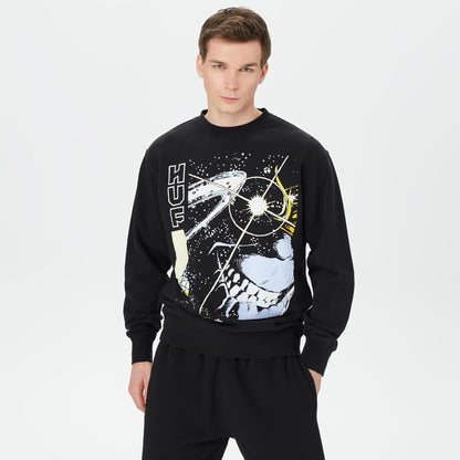 Huf Thanos Eye Washed Erkek Siyah Sweatshirt