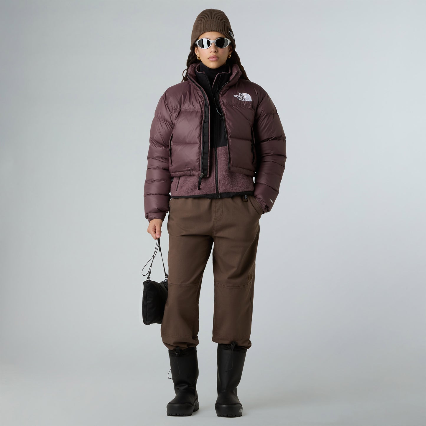 The North Face 1996 Retro Nuptse Kısa Kadın Bordo Mont