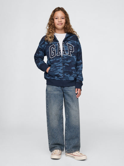 Mavi Gap Logo Relaxed Fermuarlı Sweatshirt