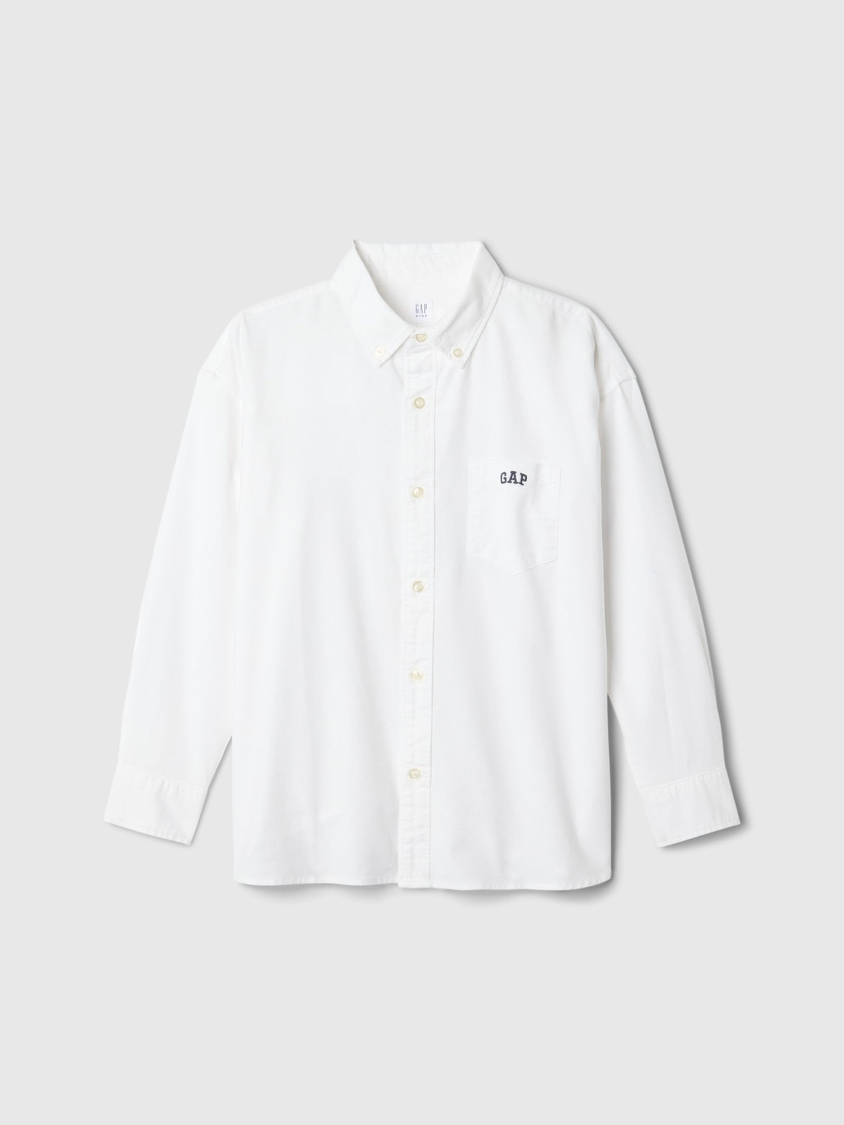 Beyaz Mini Gap Logo Oxford Gömlek