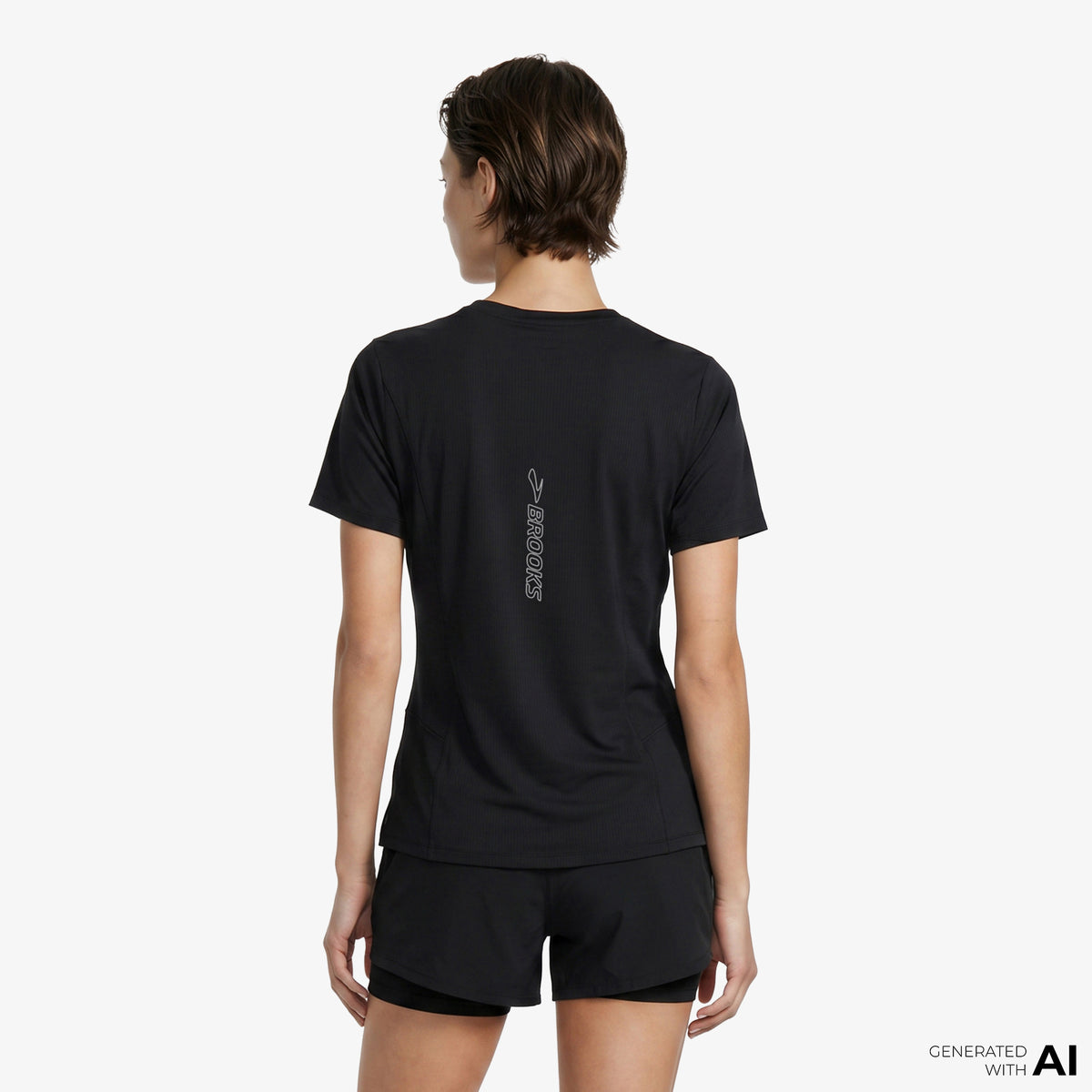 Brooks High Point Sleeve 2.0 Kadın Siyah T-shirt