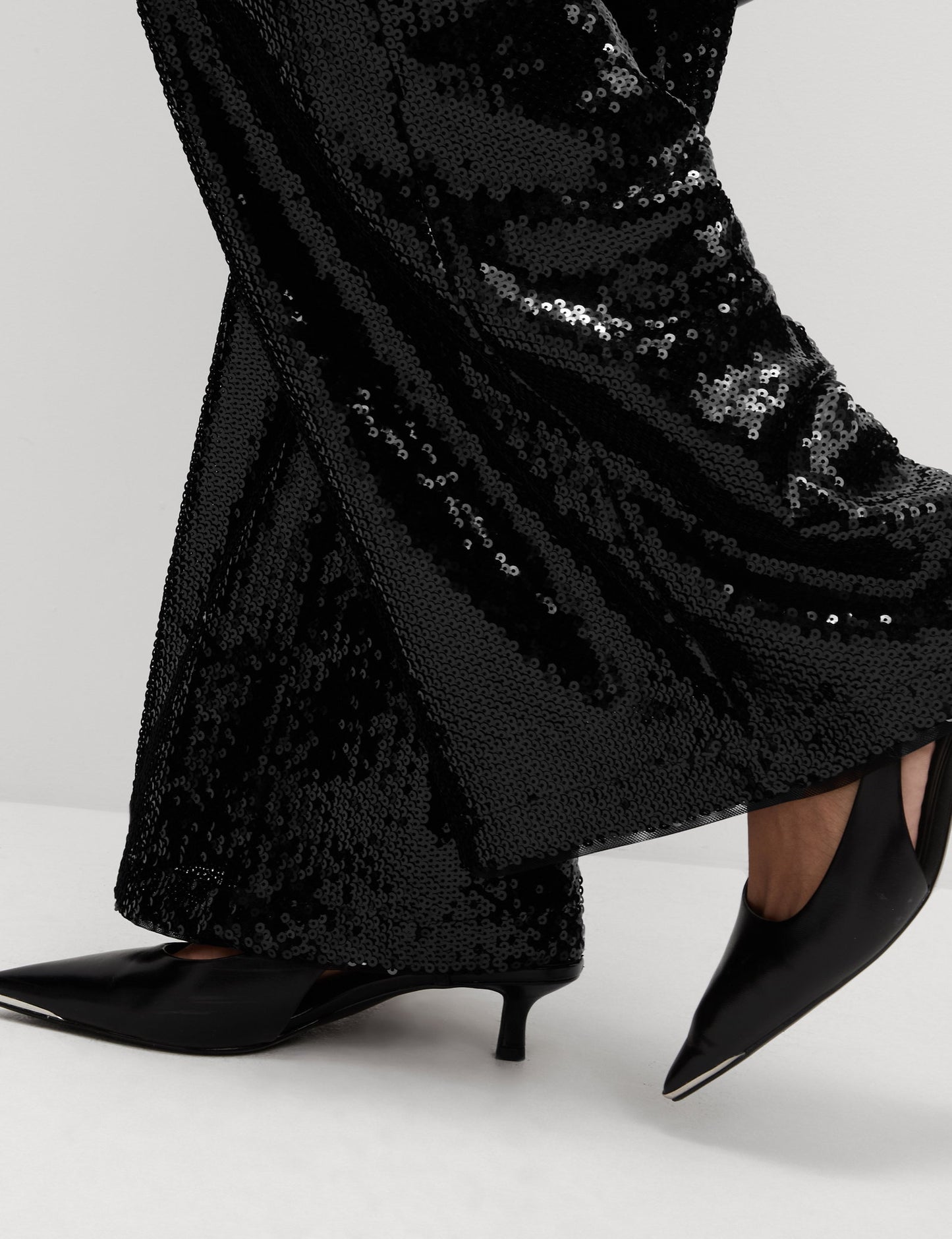 Payetli Wide Leg Pantolon