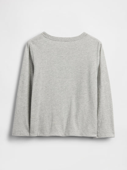 Gri Grafik Baskılı T-shirt