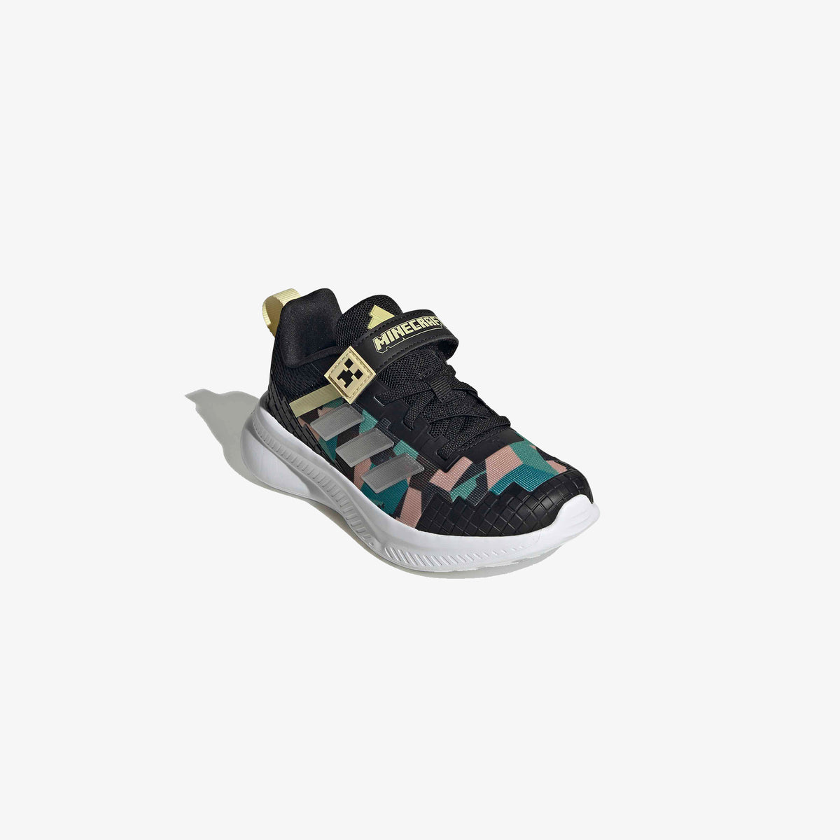 Adidas Minecraft Fortarun Elastic Lace Çocuk Siyah Koşu Ayakkabısı
