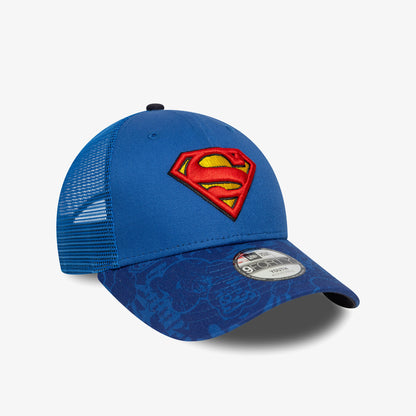 New Era Dc 9forty Trucker Supman Baz Çocuk Mavi Şapka
