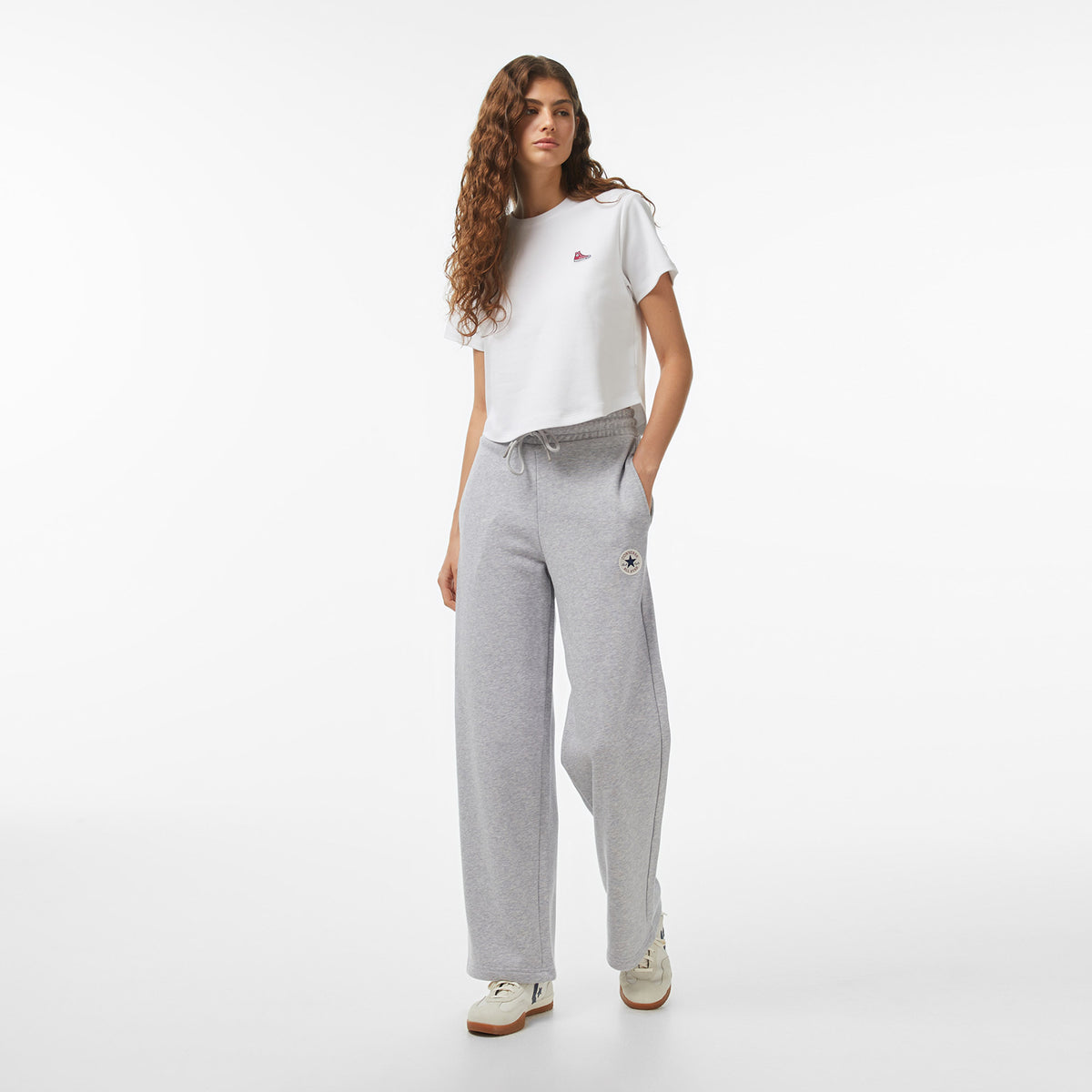 Converse Regular Fit Kadın Gri Eşofman Altı