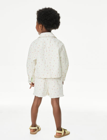 3'lü Çiçek Desenli Outfit Set (2-8 Yaş)