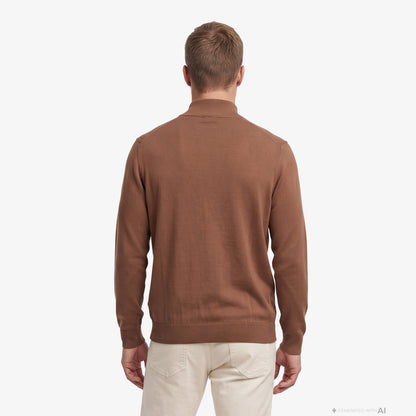 Nautica Erkek Kahverengi Regular Fit Triko