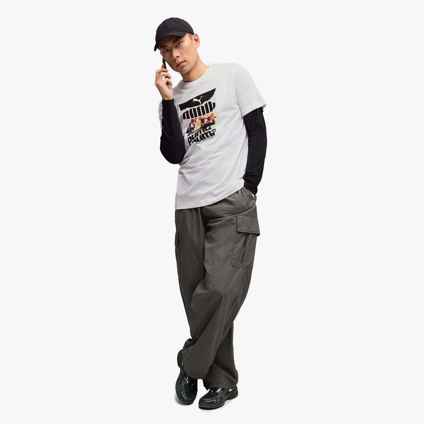 Puma Graphic Erkek Beyaz T-shirt