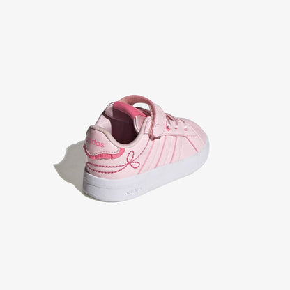 Adidas Grand Court 3.0 Girls Elastic Lace Çocuk Pembe Spor Ayakkabı