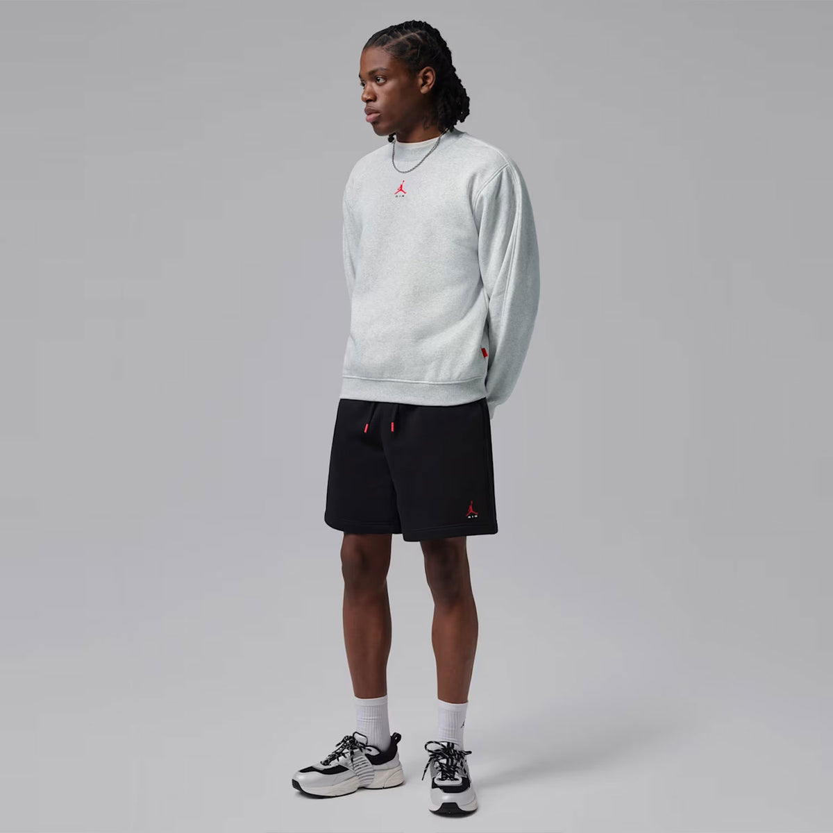 Jordan Brooklyn Sreet Crew Bb Erkek Gri Sweatshirt