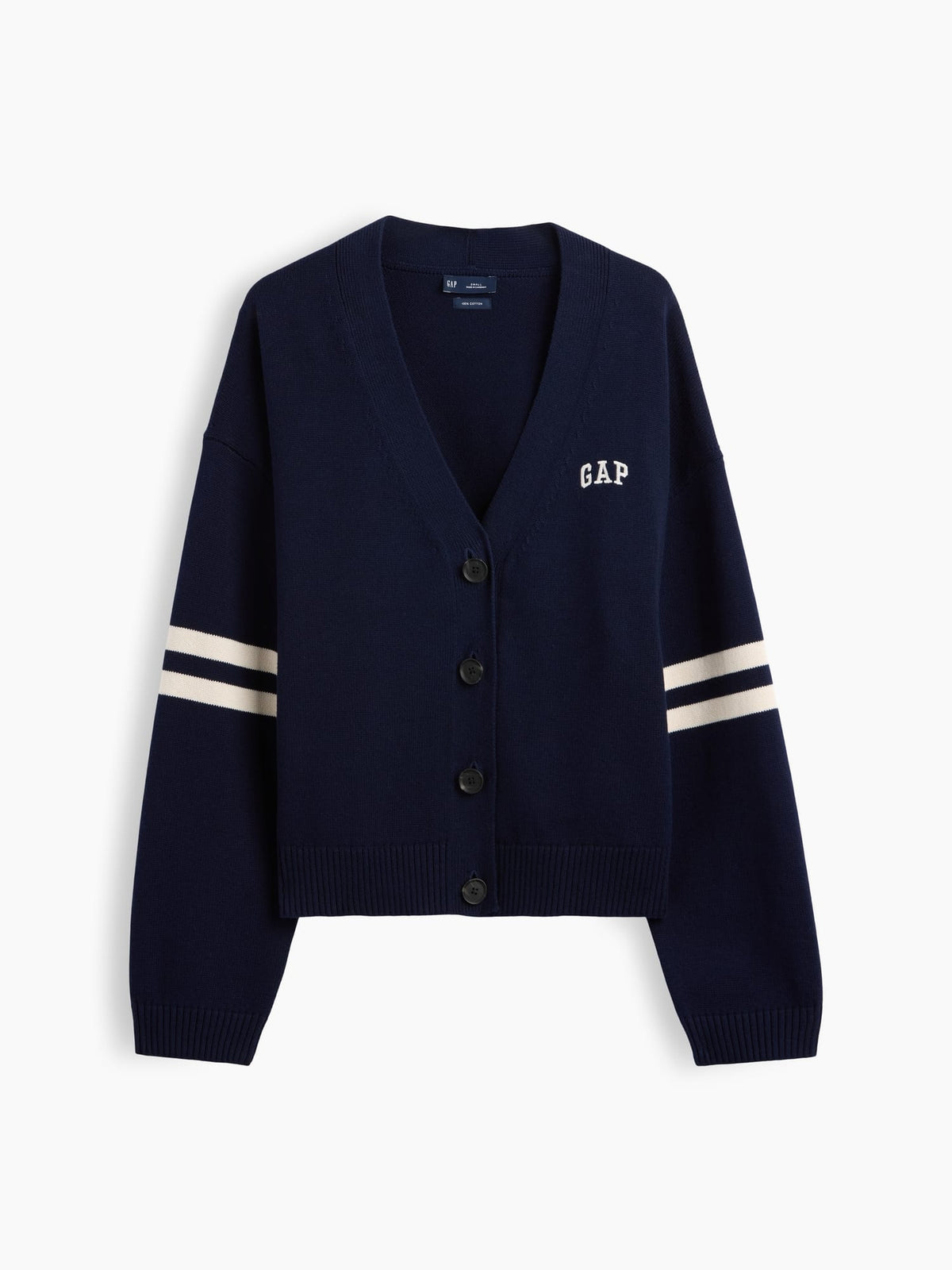Lacivert 100% Pamuk Oversized Gap Logo Triko Hırka