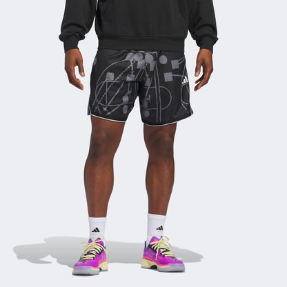 Adidas Crazy Lite Allover Print Erkek Siyah Basketbol Şortu