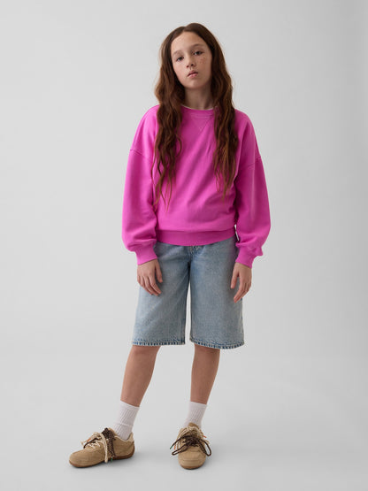 Pembe Vintagesoft Oversized Tunik Sweatshirt