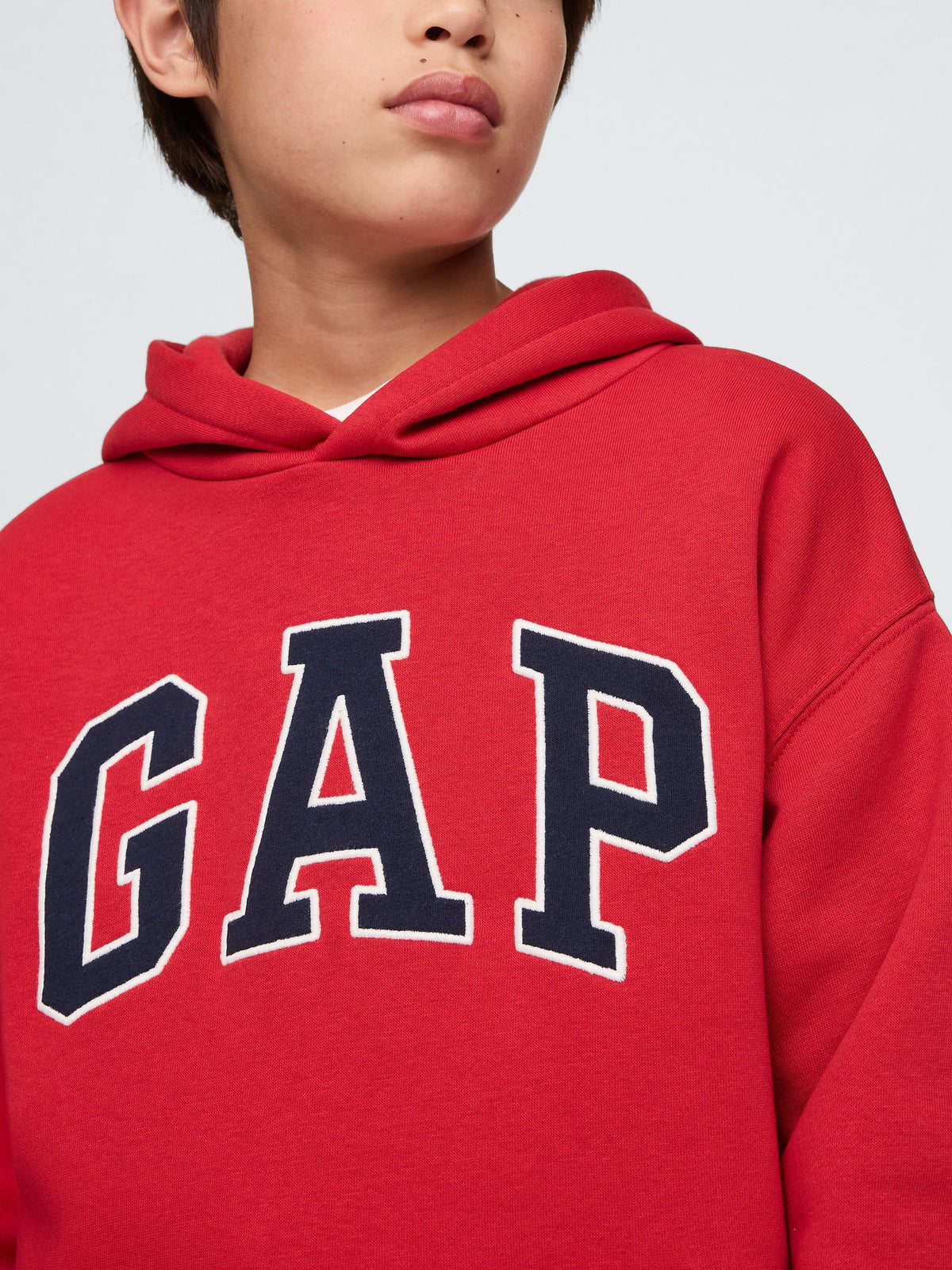 Kırmızı Gap Logo Relaxed Havlu Kumaş Sweatshirt