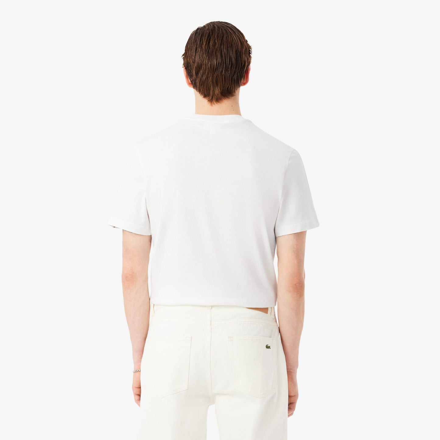 Lacoste Erkek Regular Fit Bisiklet Yaka Beyaz T-shirt