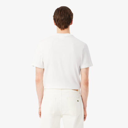 Lacoste Erkek Regular Fit Bisiklet Yaka Beyaz T-shirt