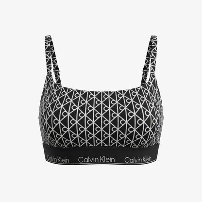 Calvin Klein Square Neck Spor Sütyenilette Kadın Siyah Bikini Üstü