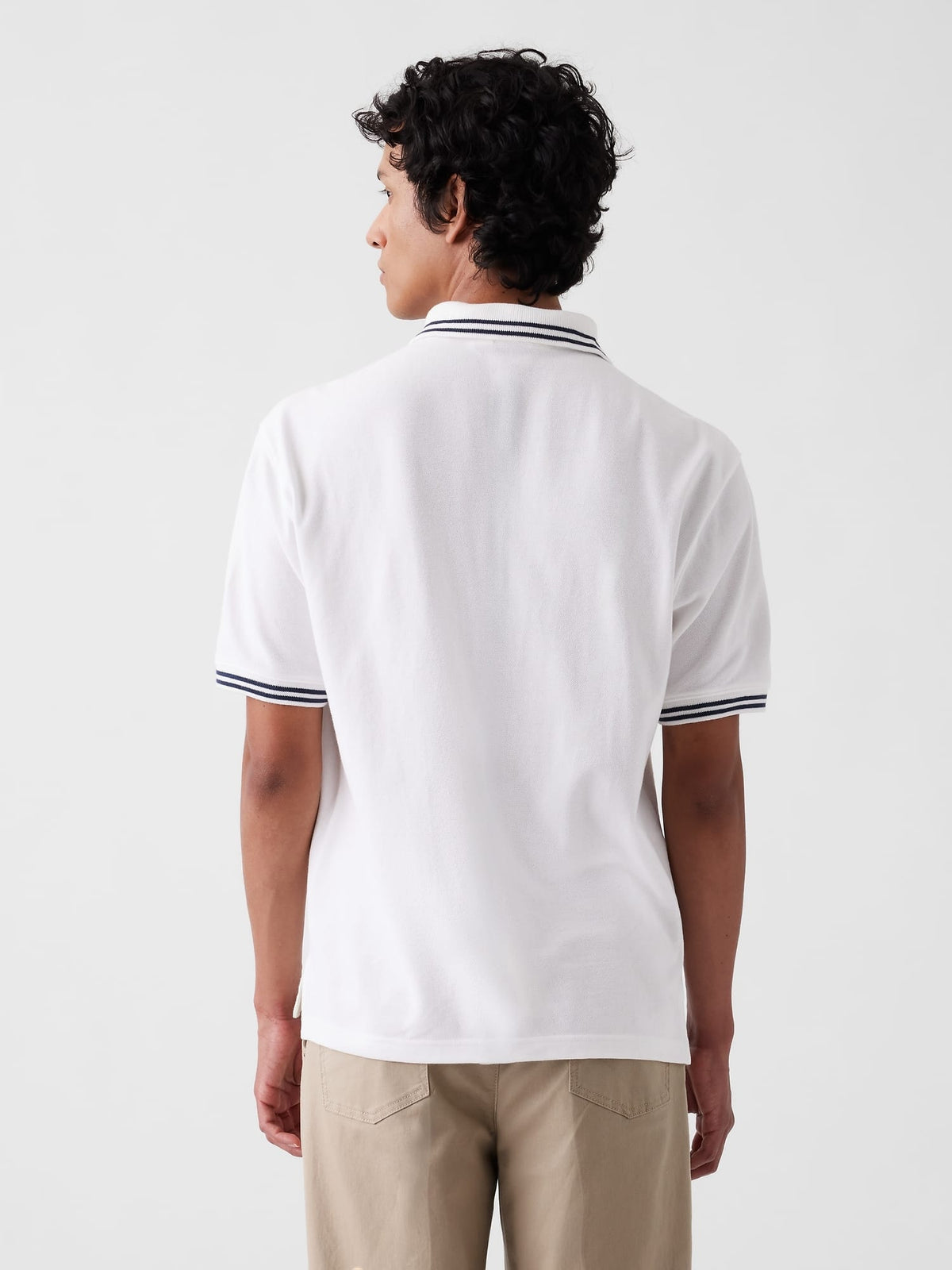 Beyaz Gap × Malbon Relaxed Polo T-shirt