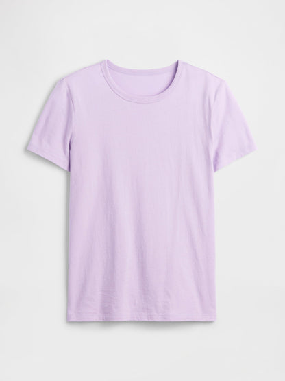 Lila Favorite Bisiklet Yaka T-shirt