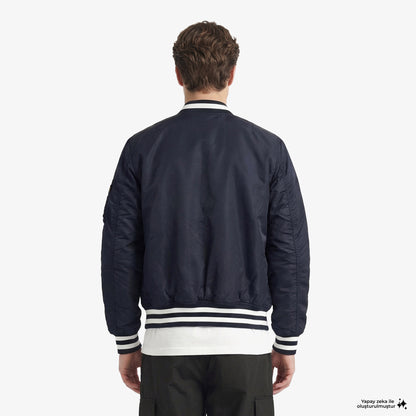 Alpha Industries X New Era Chicago Bears Ma-1 Bomber Erkek Lacivert Mont