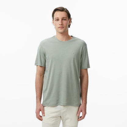 Calvin Klein Supima Chest Emblem Crewneck Erkek Bej T-shirt