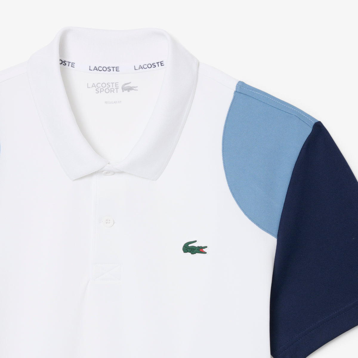 Lacoste Sport Erkek Regular Fit Renk Bloklu Beyaz Polo
