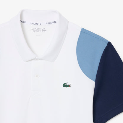 Lacoste Sport Erkek Regular Fit Renk Bloklu Beyaz Polo