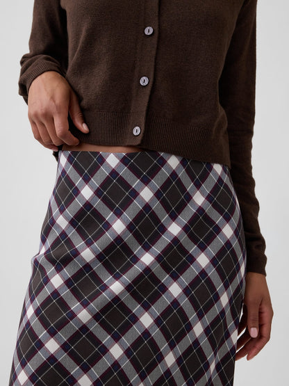 Koyu Kahverengi Pull-on Maxi Etek