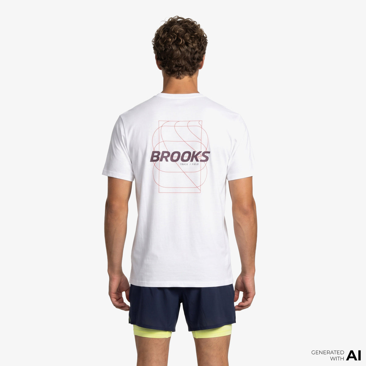 Brooks Graphic Short Sleeve Erkek Beyaz T-shirt