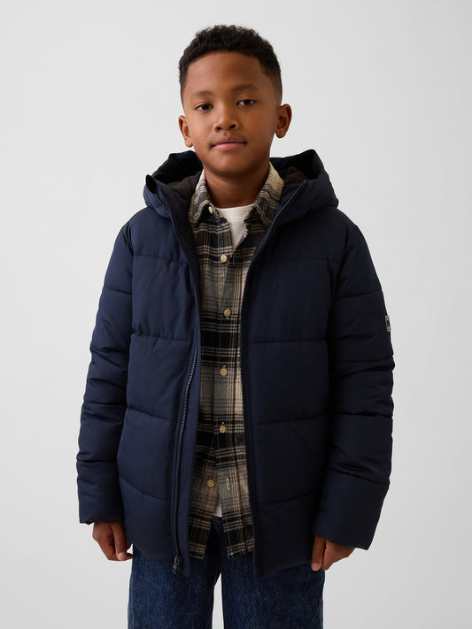 Lacivert Puffer Şişme Mont