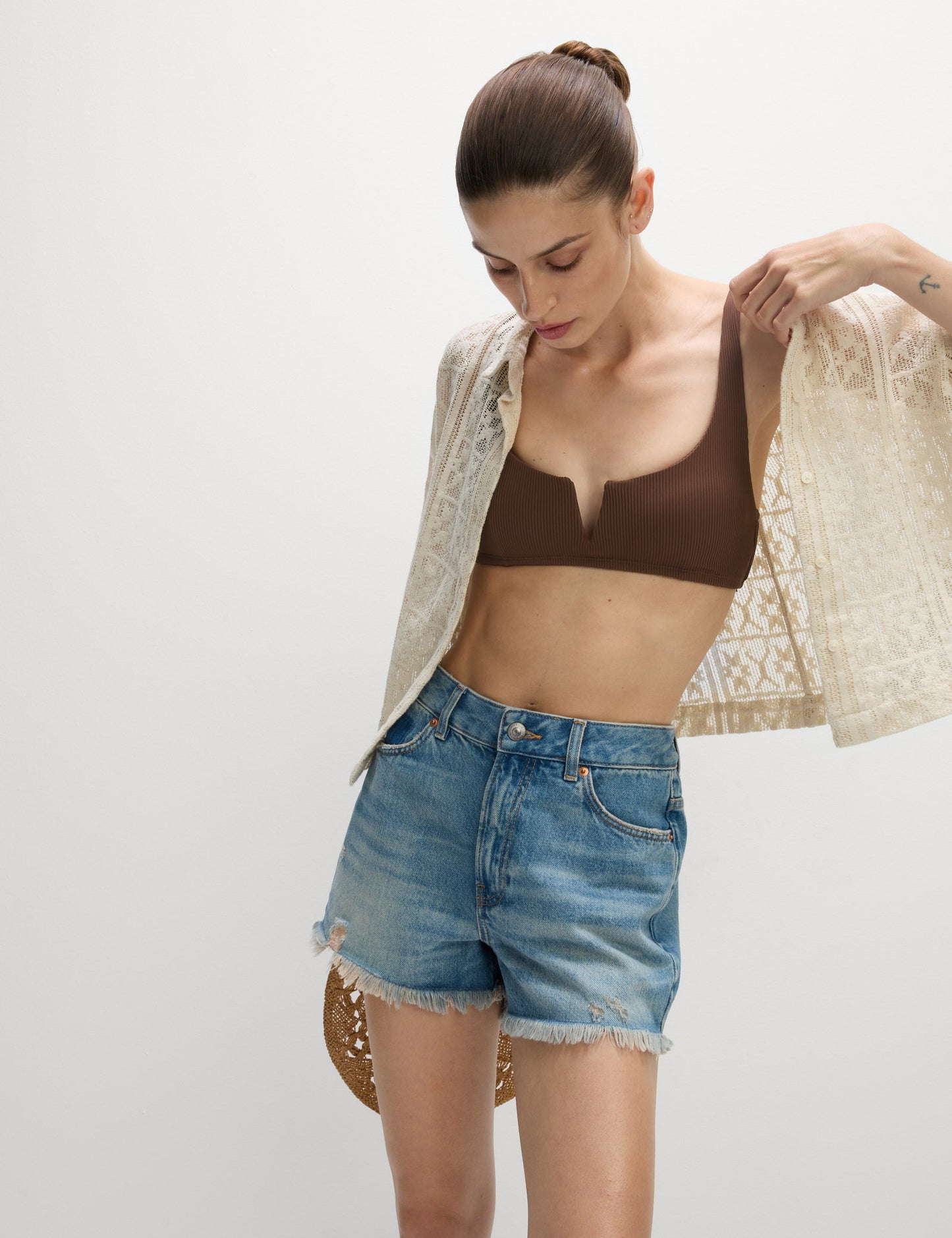 Fitilli Yüksek Bacak Kesimli Bikini Altı