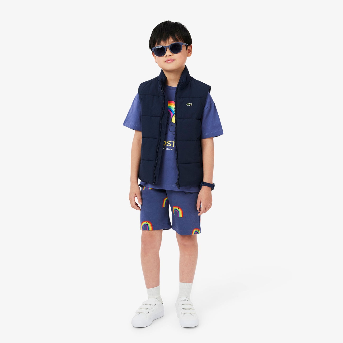 Lacoste Çocuk Bisiklet Yaka Mor T-shirt
