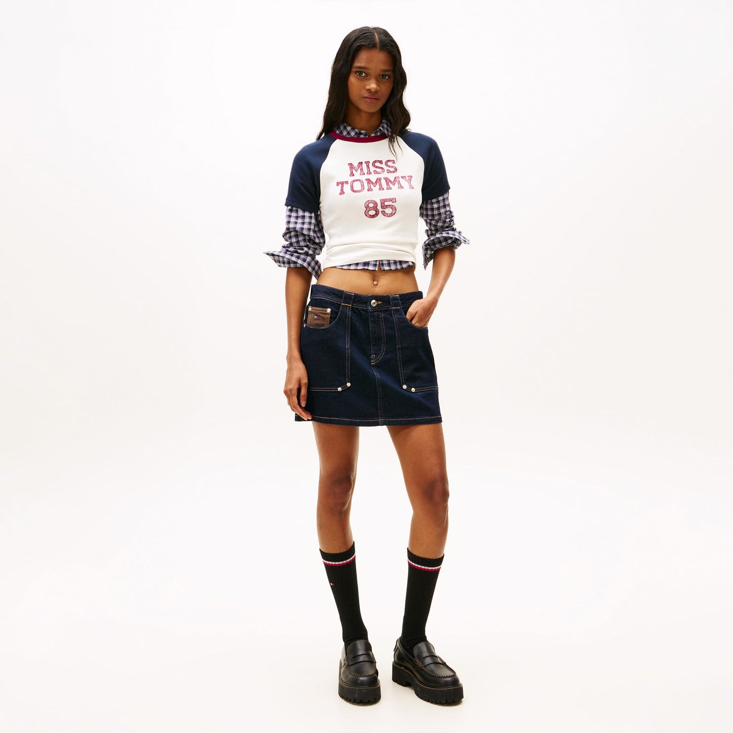 Tommy Hilfiger Slim Fit Miss Tommy Kadın Beyaz T-shirt